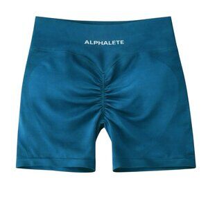 Alphalete XL Galactic Ocean Amplify 4.5 inseam Scrunch Shorts